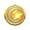 Gold Circle with AOM Ring Logo and star in center