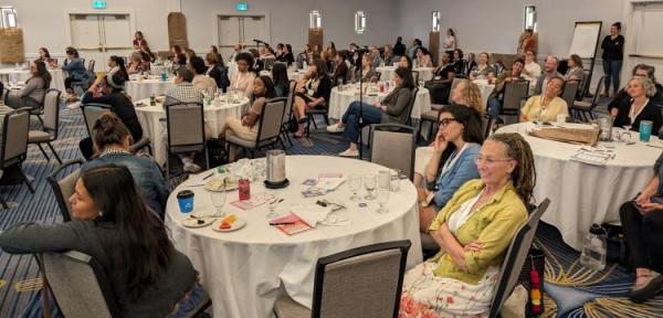 Participants gathered at the Midwifery Sustainability Roundtable in May 2024.
